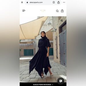 Aleeza Paris Paradise Maxi Skirt Black Size XS NWT